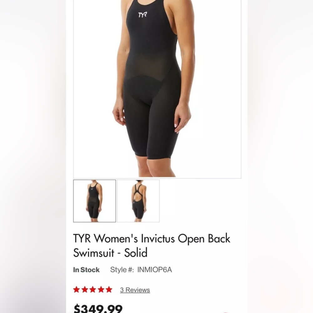TYR Invictus Swimsuit FINA approved